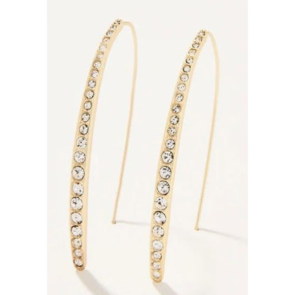 Sparkle Arc Hoop Earrings Large/Crystal