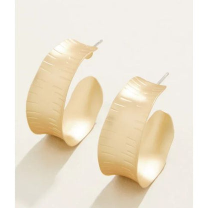 Queenie Midi Hoop Earrings Gold