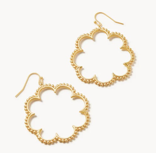 Dotted Daisy Earrings Gold