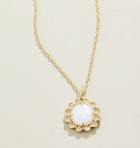 Opaline Halo Necklace 18"