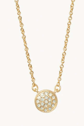 Stronger/Pave Disk Necklace