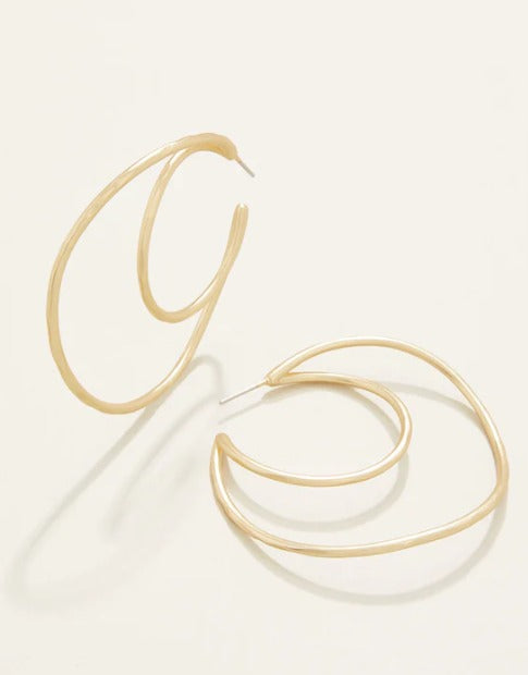 Winding Oak Hoop Earrings