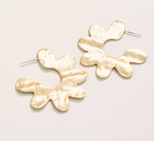 Kai Flower Hoop Earrings