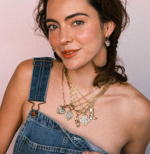 Sparkle and Pop Champagne  Toggle Necklace