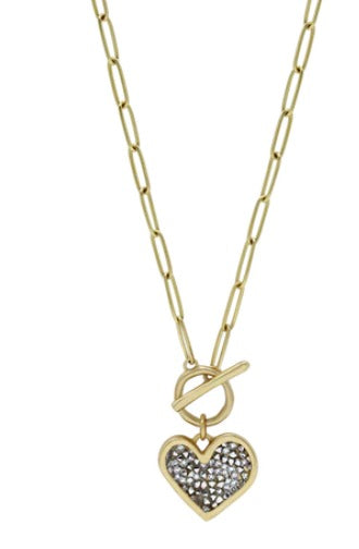 Kristal Life Abundant Heart Toggle Necklace