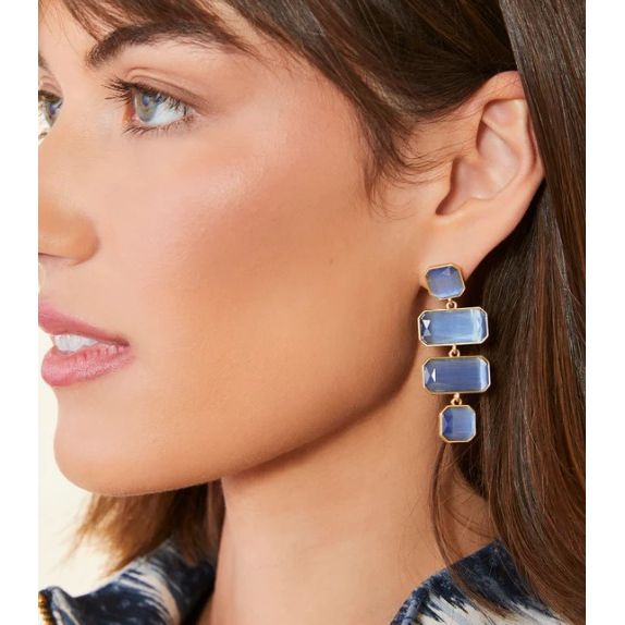 Quad Earrings Optic Blue