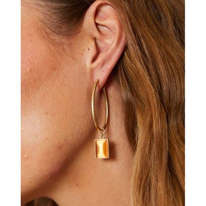 Chateau Hoop Earrings Optic Sunstone