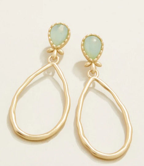 Nara Teardrop Earrings Sea Foam