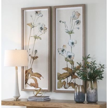 Garden Study Framed Prints, S/2