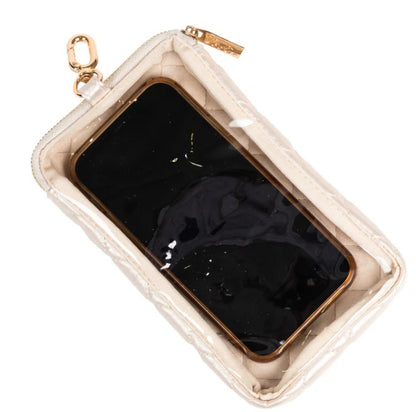 Call Me Maybe Phone Pouch Champagne Quilted