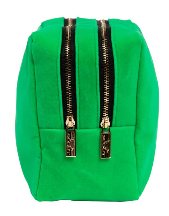 Green Velvet 2-Way Toiletry  Bag