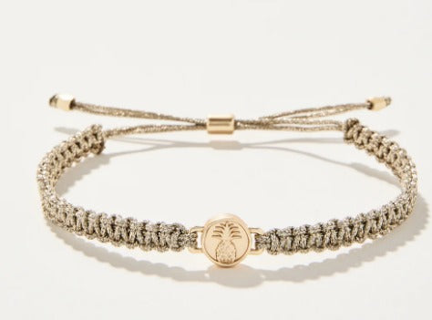 Friendship Bracelet Metallic Gold/Pineapple