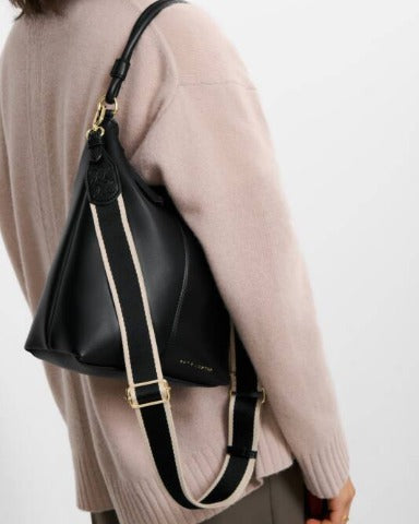 Black Hallie Satchel Bag