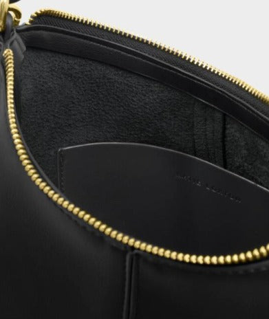 Black Hallie Satchel Bag