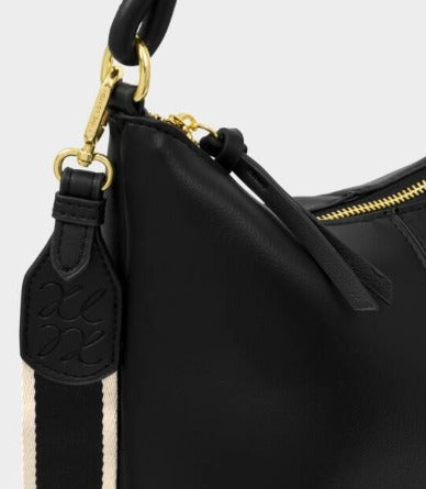 Black Hallie Satchel Bag