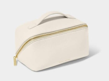 Medium Make Up & Toiletry Bag in Off White