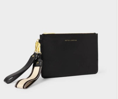 Hallie Wristlet Pouch in Black