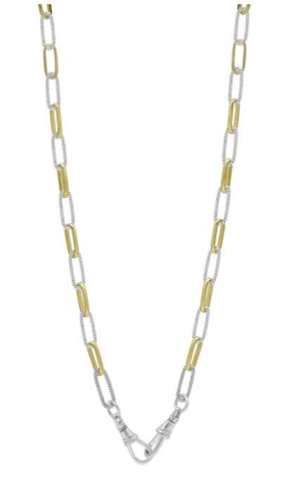 Twisted Link Everything Necklace - CC Brass & S Silver