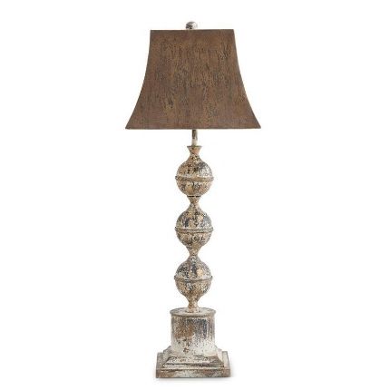 Rustic Black & Gold Washed Metal Lamp