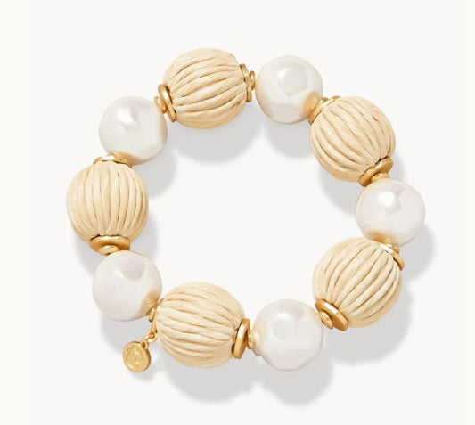 Bahia Stretch Bracelet Pearl/Natural