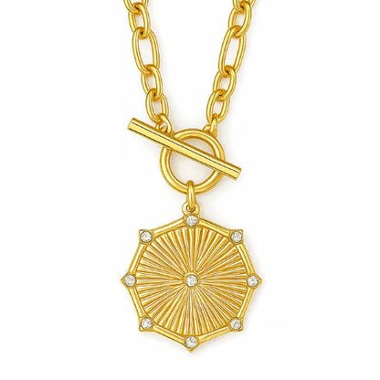 Briar Toggle Chain Medallion Necklace