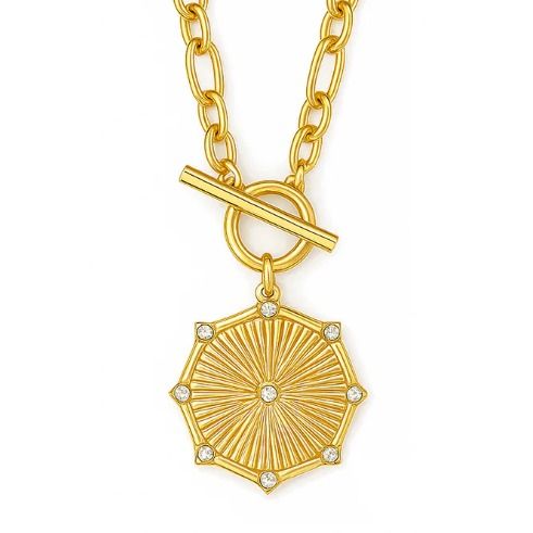 Briar Toggle Chain Medallion Necklace