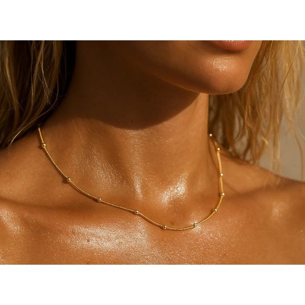 Rozlyn Beaded Ball Chain Necklace