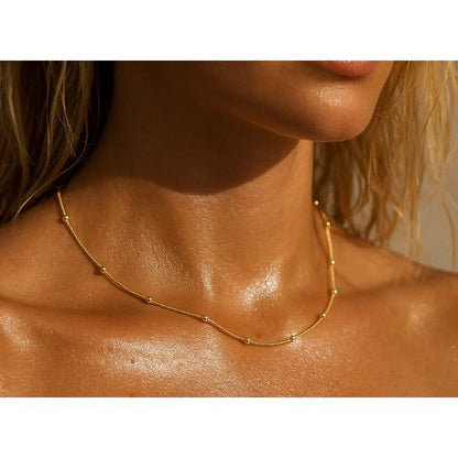 Rozlyn Beaded Ball Chain Necklace