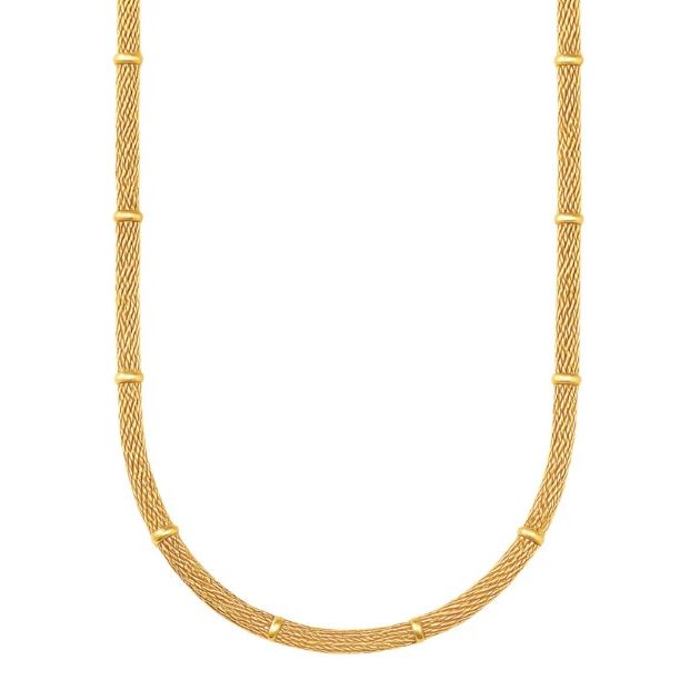 Cosette Beaded Round Mesh Chain Necklace