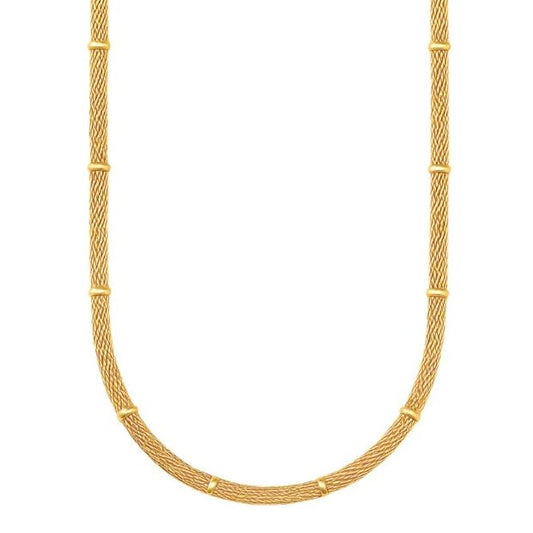 Cosette Beaded Round Mesh Chain Necklace