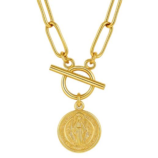 Rowan Toggle Chain Coin Necklace