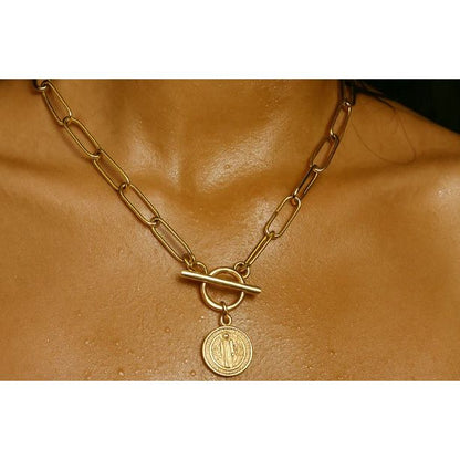 Rowan Toggle Chain Coin Necklace