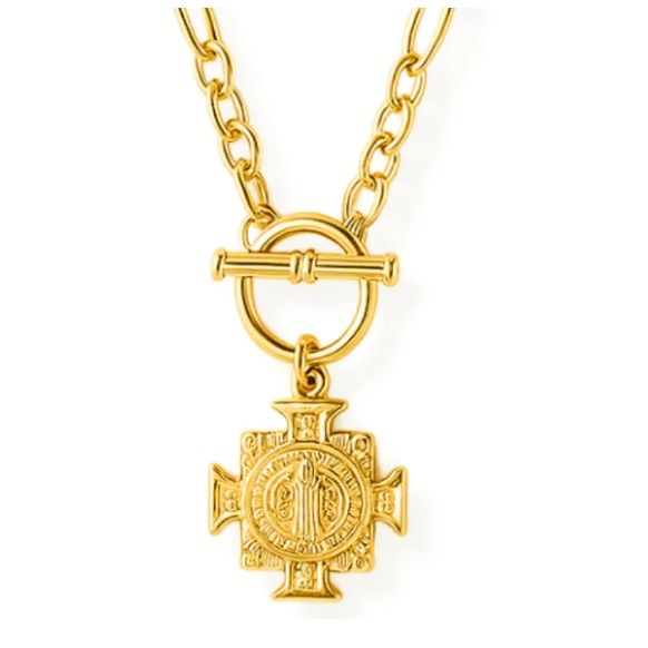 Zayn Toggle Chain Cross Necklace