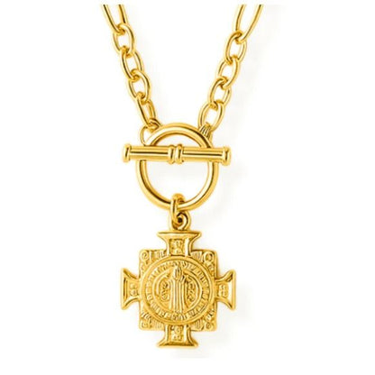 Zayn Toggle Chain Cross Necklace