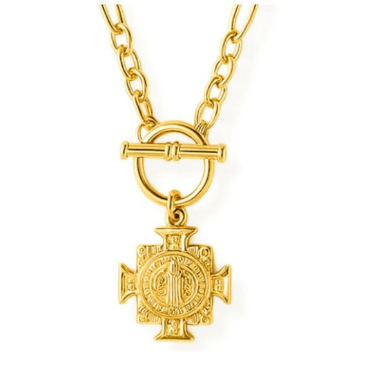 Zayn Toggle Chain Cross Necklace