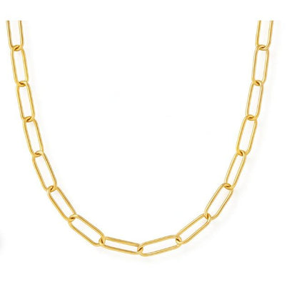 Gold Jayden Paperclip Chain Necklace