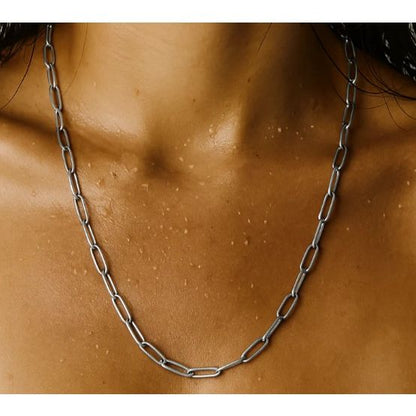 Silver Jayden Paperclip Chain Necklace