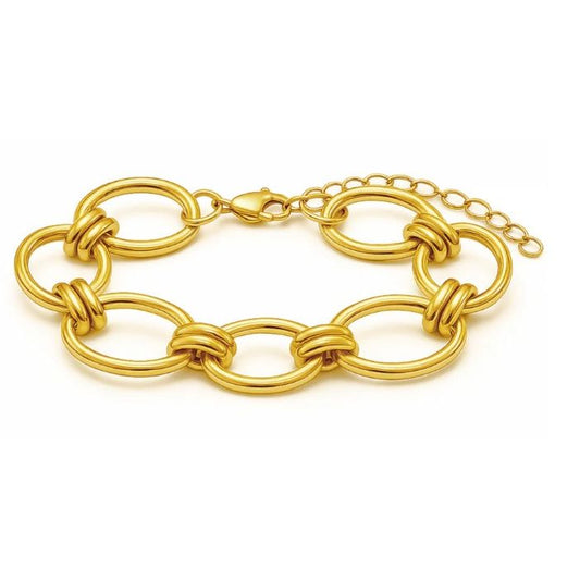 Ruby Oval Chain Bracelet