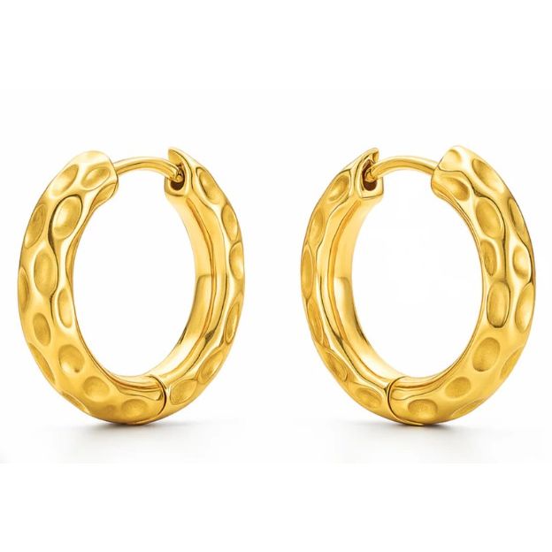 Blakely Hammered Mini Hoop Earring