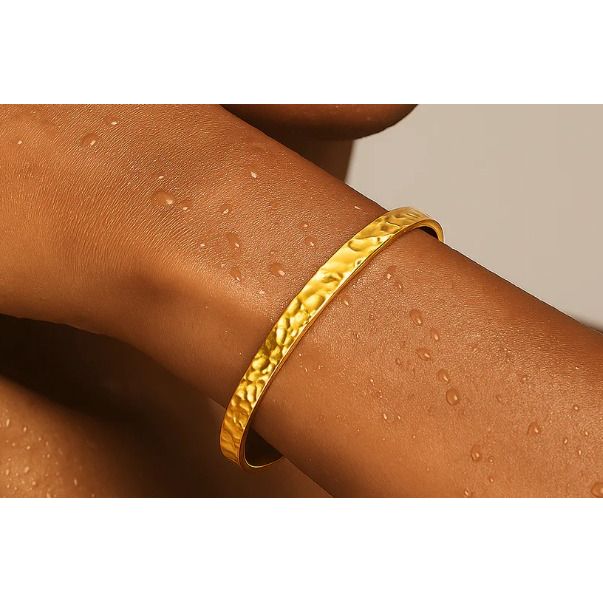 Maribel Hammered Bangle Bracelet