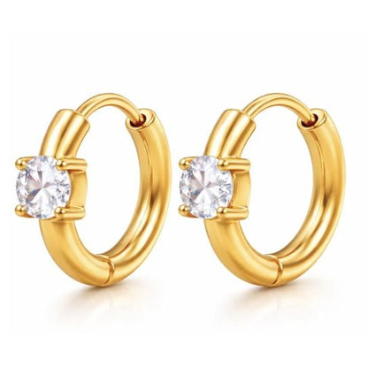 Yael Solitaire Huggie Hoop Earring