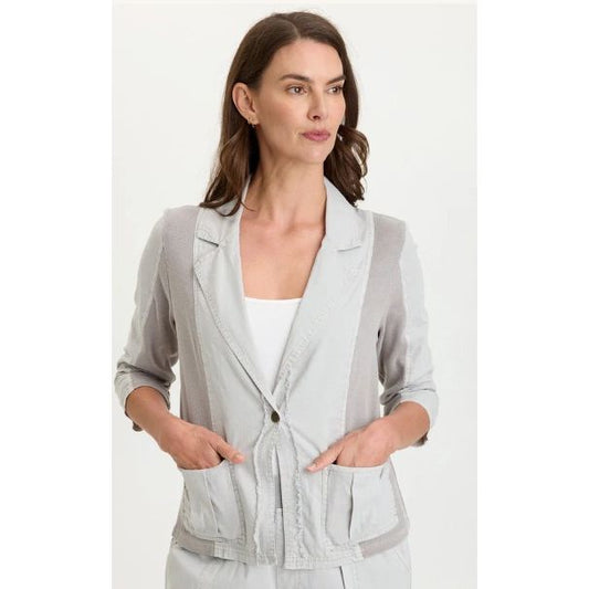 Soft Pebble Pigment Brayden Cotton Linen Blazer