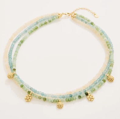 Louisa Necklace 16" Blue/Green