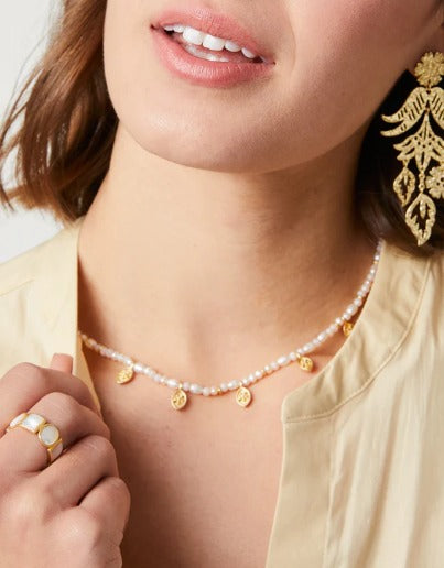Primrose Sparkly Pearl Necklace