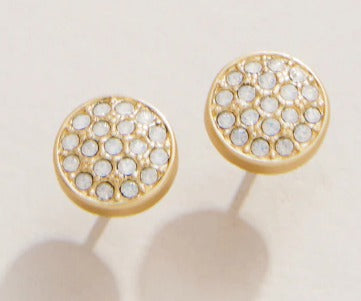 SLV Stud Earrings Stronger/Pavé Disk