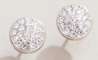 SLV Stud Earrings Stronger/Pave Disk