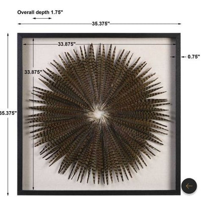FEATHER BURST SHADOW BOX