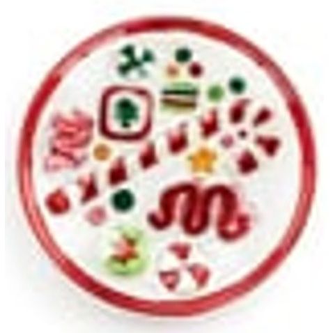 Holiday Candy Glass Round Plate