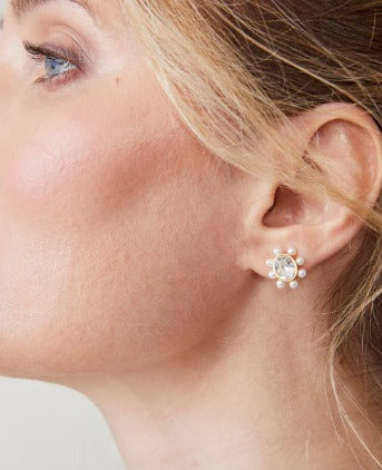 Queen Stud Earrings Crystal