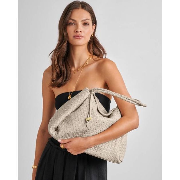 Oyster Nova Hand Woven Large Shoulder Bag